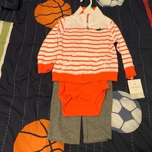 Carter’s Boys 3 Piece Hoodie, Onesie & Pant Set